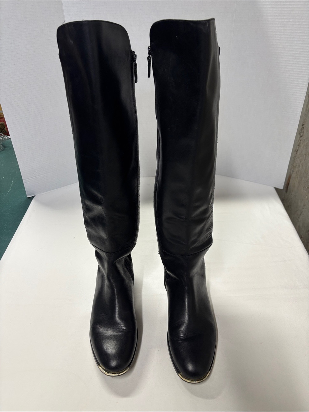 Cole Haan Black Leather Over-the-Knee Boots